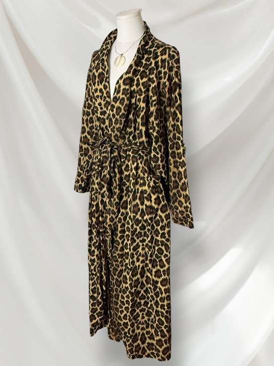 Victoria's Secret Other - Leopard Print Long Wrap Dress / Robe - Brown & Black